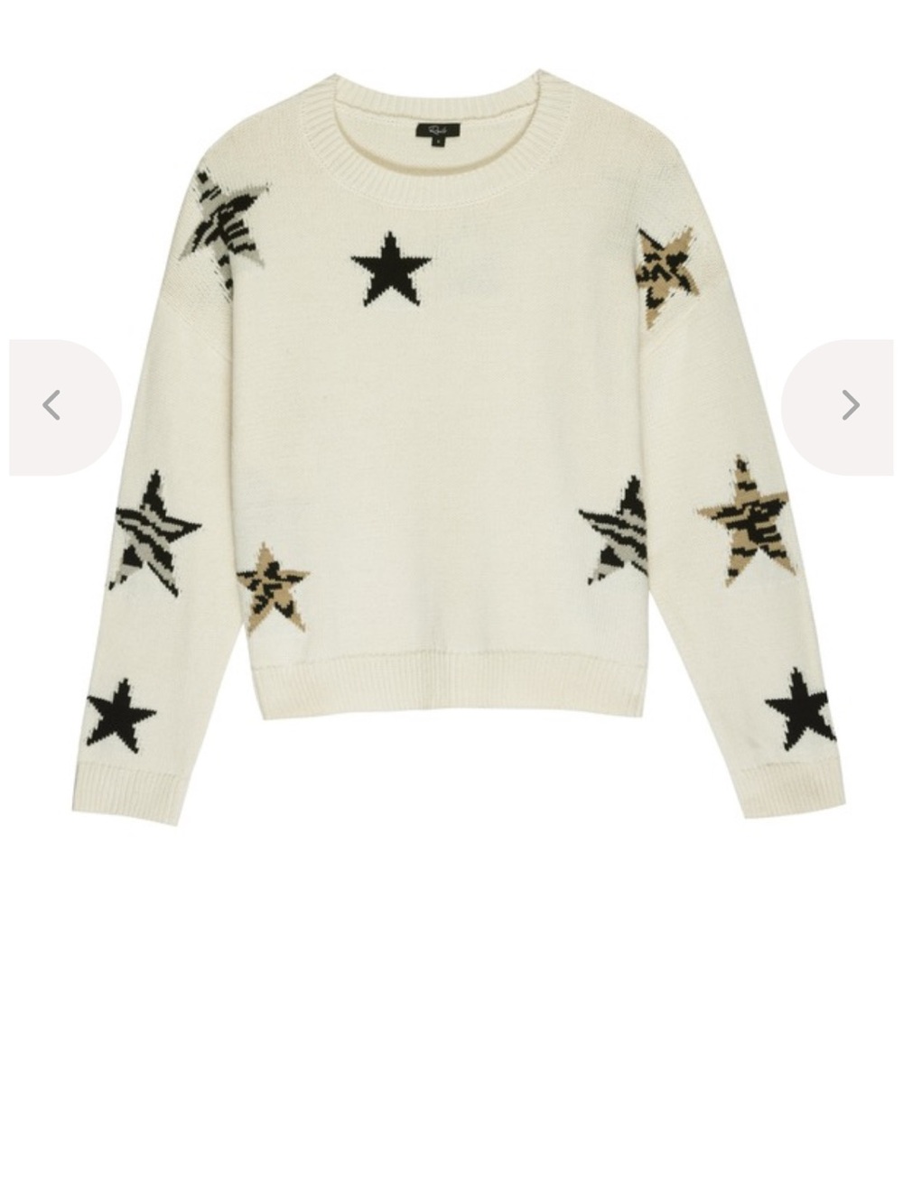 Rails Percy cotton/cashmere blend S Star-Print Crewneck Sweater - Picture 2 of 2